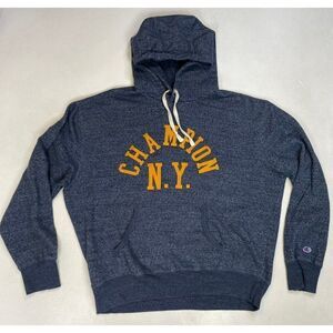 Champion NY New York Pullover Hoodie Women XL Blue